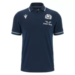 Macron Scotland Rugby 6 Nations Home Shirt 2023 2024 Adults - Blue