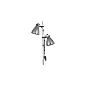 Ideal Lux Elvis - 2 Light Adjustable Floor Lamp Silver, Chrome, E27