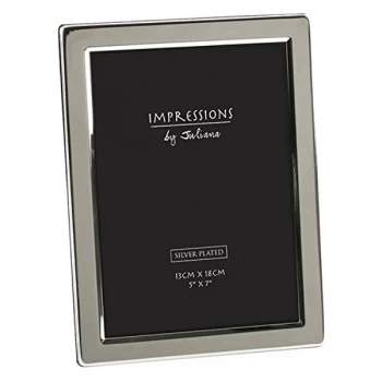 5" x 7" - Impressions Silver Plated Photo Frame Flat Edge