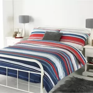 Riva Home Lymington Duvet Set (King) (Blue/Red)