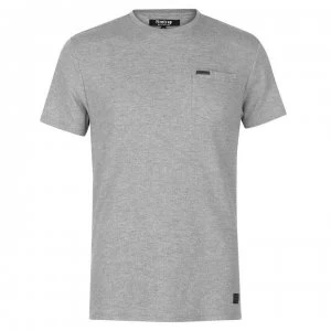 Firetrap Blackseal Herringbone T Shirt - Grey