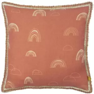 Furn Rain Shadow Cushion Cover (One Size) (Red Clay/Cream)