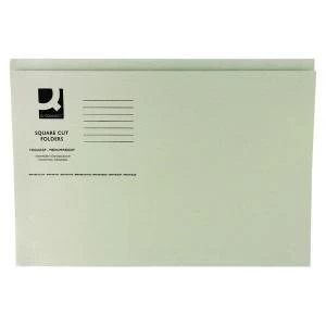 Q-Connect Square Cut Folder Mediumweight 250gsm Foolscap Buff Pack of