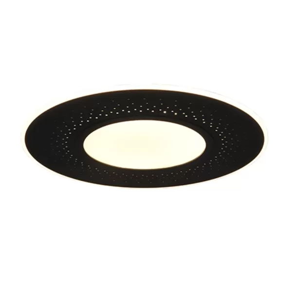 Verus Modern 70cm Decorative Flush Ceiling Light Black Matt 2700-6500K Remote control