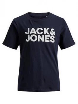 Jack & Jones Boys Short Sleeve Classic Logo T-Shirt - Navy