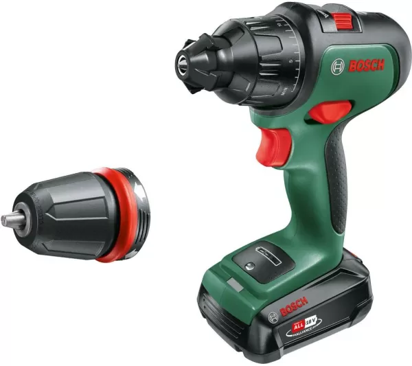 Bosch AdvancedImpact 18 Cordless Combi Drill with 1 Battery - Green & Black