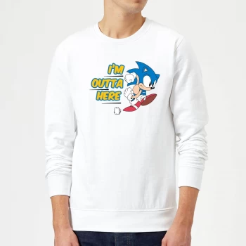 I'm Outta Here Sweatshirt - White - L