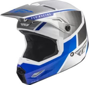 FLY Racing Kinetic Drift Ece Helmet Blue Charcoal White XL