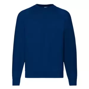 Fruit Of The Loom Mens Raglan Sleeve BelcoroA Sweatshirt (S) (Navy)