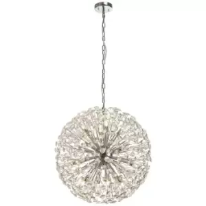 Luminosa Lighting - Luminosa Salisbury Ceiling Pendant 60cm Sphere 16 Light G9 Polished Chrome, Crystal