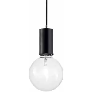 Ideal Lux Lighting - Ideal Lux Hugo - 1 Light Ceiling Pendant Black, E27