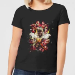 Avengers Endgame Distressed Thanos Womens T-Shirt - Black - 5XL