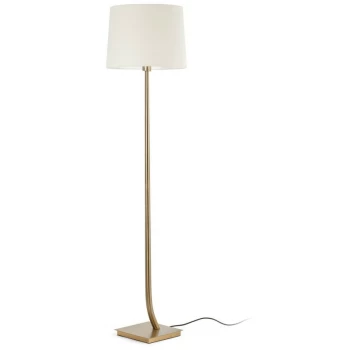 Faro REM - Floor Lamp Round Tappered Shade Beige, E27