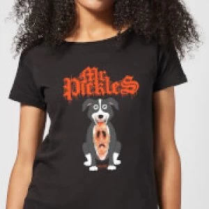 Mr Pickles Ripped Face Womens T-Shirt - Black - S