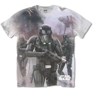 Star Wars - Rogue One Death Trooper Unisex Large T-Shirt - Sublimated,White