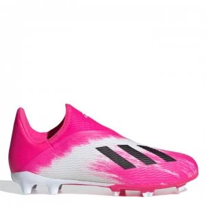 adidas X 19.3 Laceless Junior FG Football Boots - White/ShockPink