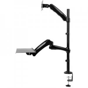 NewStar FPMA-D500KEYB 1x Monitor desk mount 25,4cm (10) - 68,6cm (27) Height-adjustable, Keyboard tray, Swivelling, Tiltable