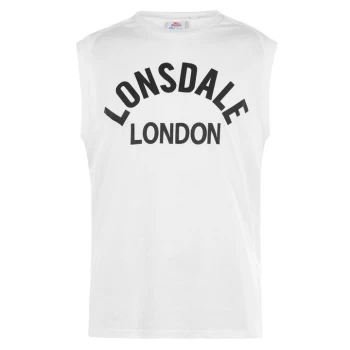 Lonsdale Box Tank Vest Mens - White