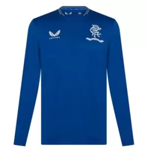 Castore Rangers LS T-Shirt Mens - Blue