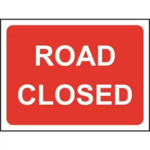 Road Closed - Classic Roll Up Traffic Sign (1050 X 750MM)