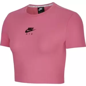 Nike Air Womens Short-Sleeve Crop Top - Pink