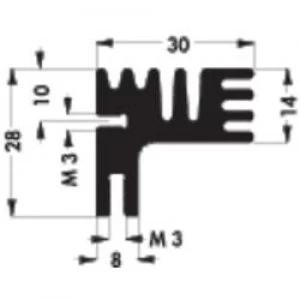 Heat sink 6 CW L x W x H 84 x 30 x 28mm Fischer Elektronik