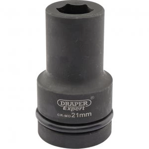 Draper Expert 1" Drive Deep Hexagon Impact Socket Metric 1" 21mm