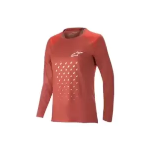 Alpinestars Womens Stella Alps 6.0 Long Sleeve Jersey in Red