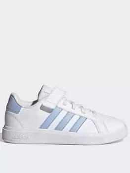 adidas Sportswear Kids Grand Court 2.0 Trainers - White/Multi, Size 10 Younger