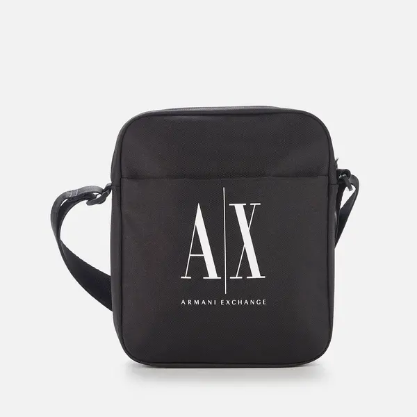 Armani Exchange Mens AX Logo Crossbody Bag - Black