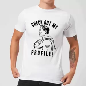 DC Comics Superman Check Out My Profile T-Shirt - White - XXL