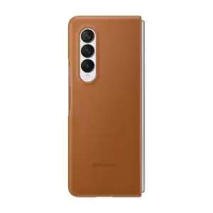 Samsung Galaxy Z Fold 3 Leather Cover Brown