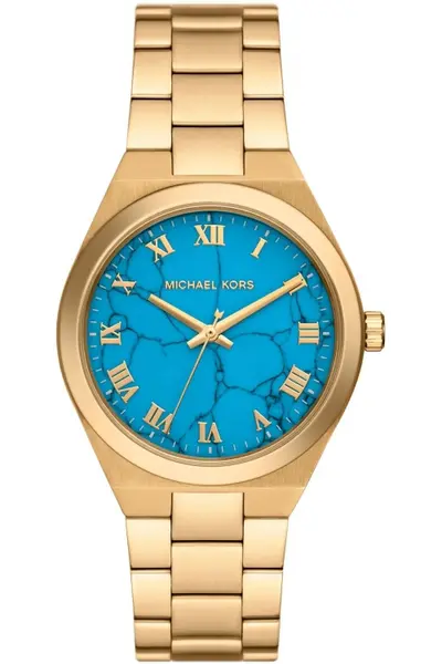 Michael Kors Ladies Michael Kors Lennox Three-Hand Gold-Tone Stainless Steel Watch MK7460