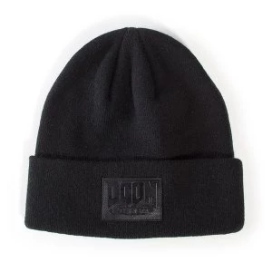 Doom - Eternal Retro Patch Logo Roll-up Beanie Unisex Black