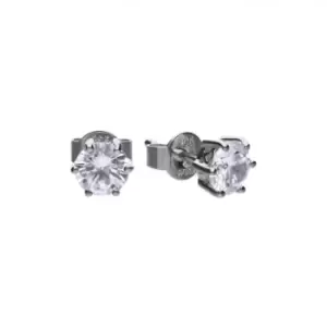 Diamonfire White Zirconia Solitaire Prong Setting Earrings E5582