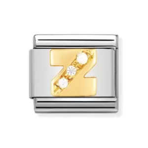 Nomination Classic Gold & CZ Letter Z Charm