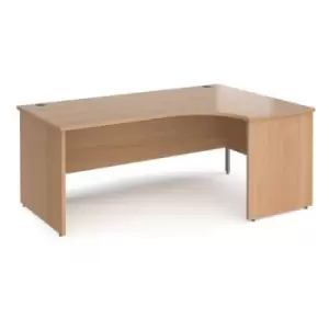 Office Desk Right Hand Corner Desk 1800mm Beech Top And Panel End Leg Maestro 25