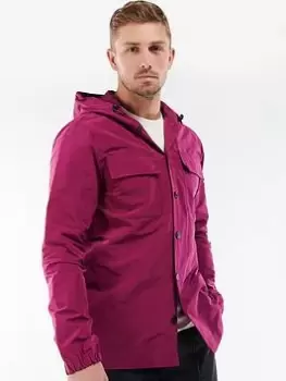 Barbour International Amplifier Hooded Overshirt, Purple, Size L, Men