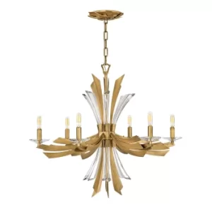 Hinkley Fredrick Ramond Vida 6 Light Chandelier Burnished Gold