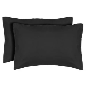 Catherine Lansfield Pair of Non-Iron Housewife Pillowcases - Black