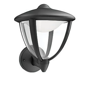 Philips Robin Black Wall Lantern - 4.5W