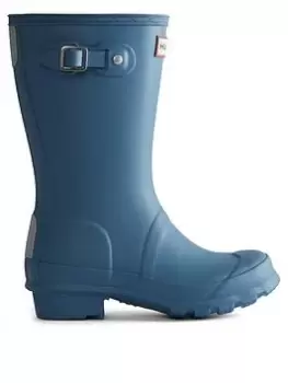 Hunter Kids Original Wellington Boot, Blue, Size 13 Younger