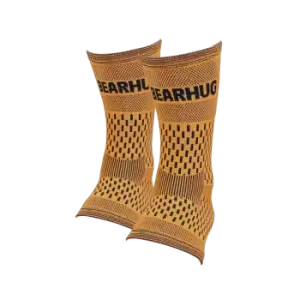 Pair of Ankle Compression Support Sleeves For Achilles Tendon and Ankle Sprains