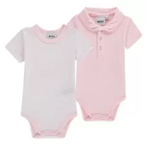 Boss 2 Pack Baby Bodysuit - Pink