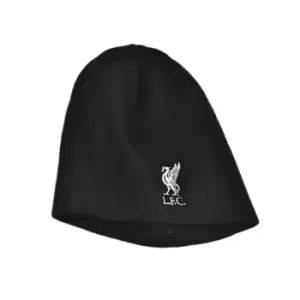 Liverpool FC Adults Unisex Crest Beanie Knitted Hat (One Size) (Black)