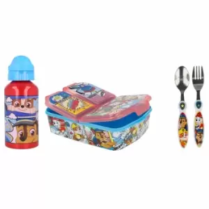 STOR Paw Patrol 3 Piece Lunch Box, Aluminium Bottle And Cutlery Set