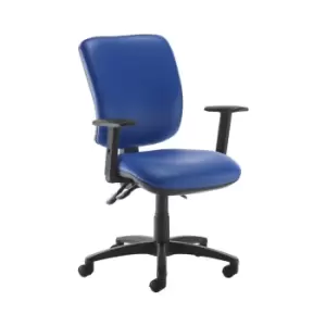 Dams MTO Senza High Back Operator Chair with Adjustable Arms - Nero Black Vinyl