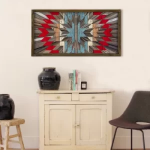 TAH015 Brown Grey White Blue Red Decorative Framed MDF Painting