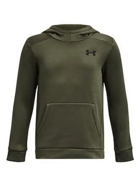 Under Armour Boys Armour Fleece Graphic Hoodie - Khaki, Size Xs=5-6 Years