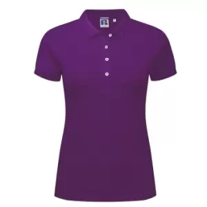 Russell Womens/Ladies Stretch Short Sleeve Polo Shirt (2XL) (Ultra Purple)